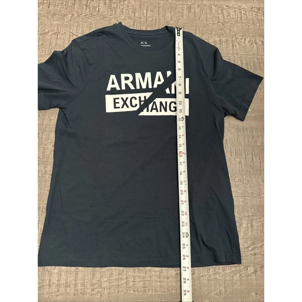 ARMANI EXCHANGE Graphic Blue Short Sleeve Reg Fit Designer T-shirt Size‎ Medium